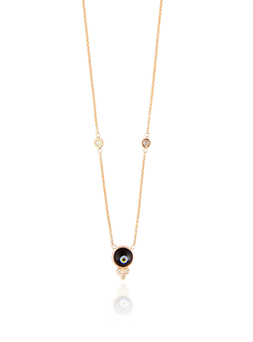 ROUNDBLACK CERAMIC EYE NECKLACE