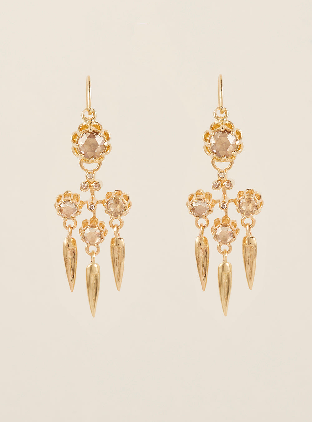 BOUCLES D'OREILLES ARLESIENNES OR ET DIAMANTS