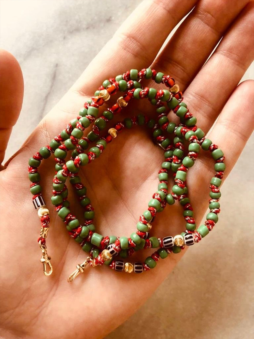 MAULI LONG FULL BEADS GREEN