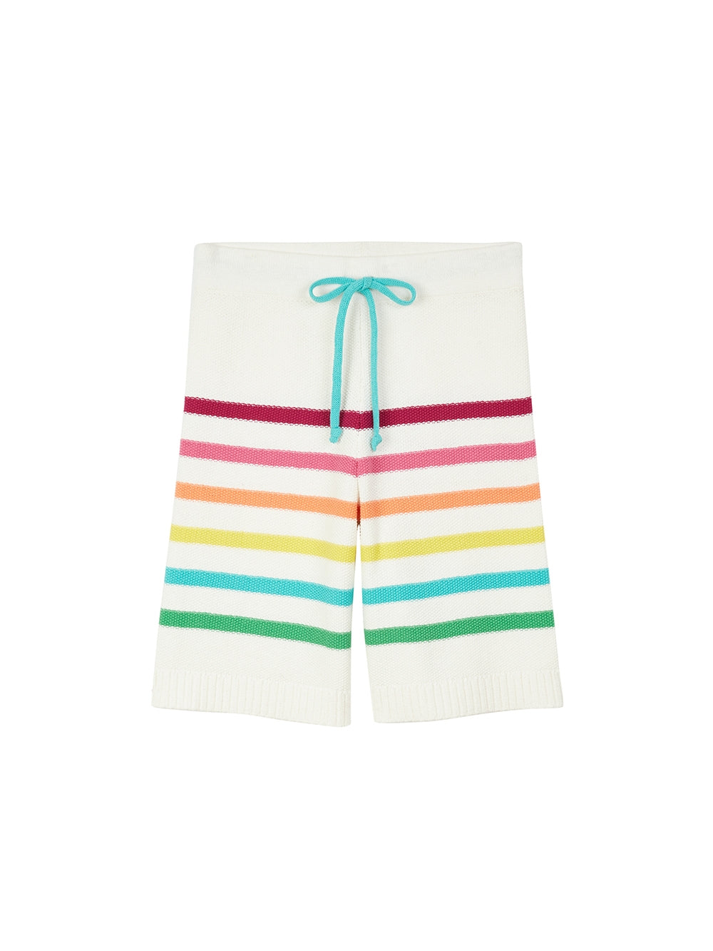 STRIPED KNITTED SHORTS W/ CORD