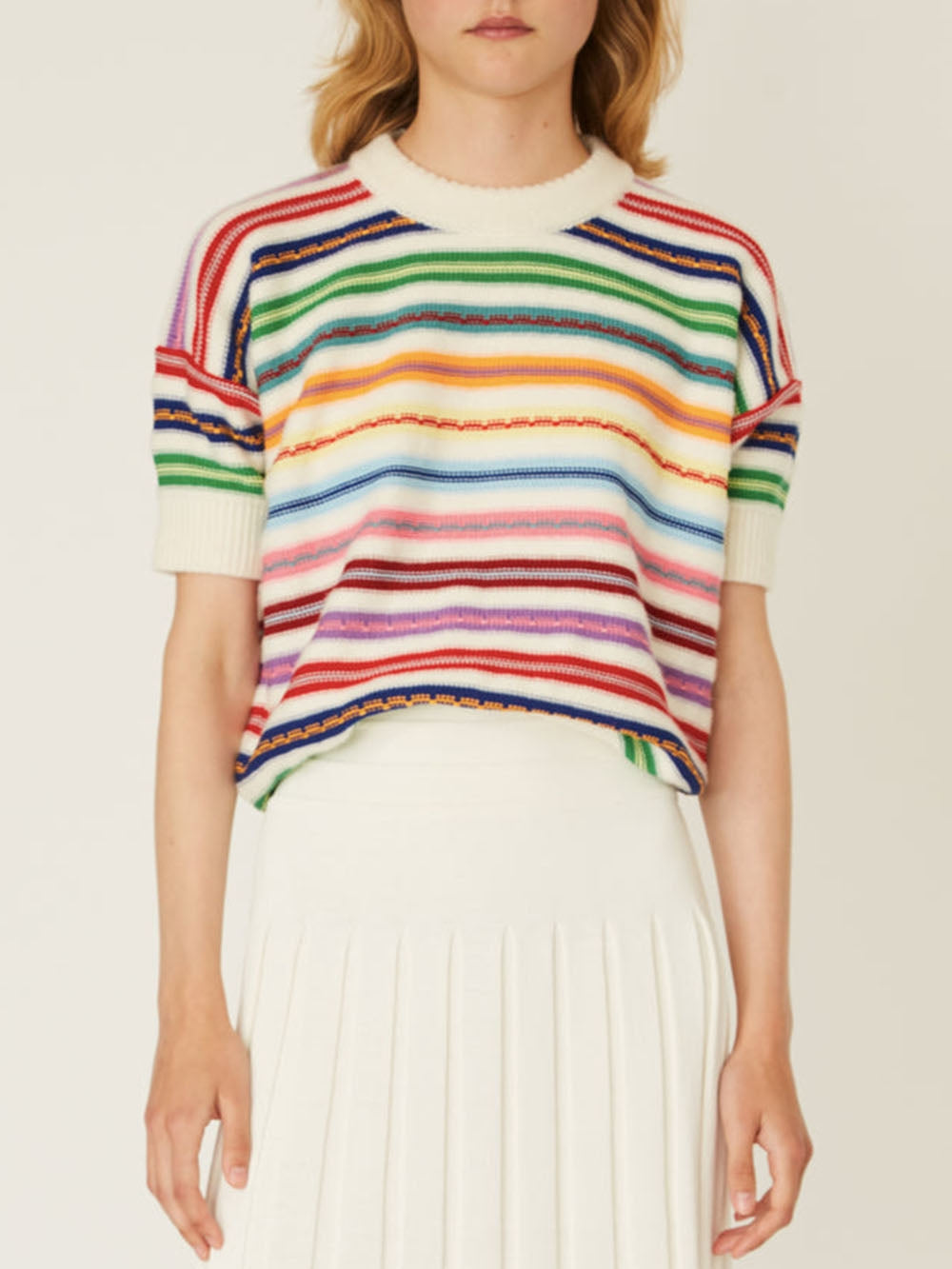 MULTICOLOURED STRIPES TOP