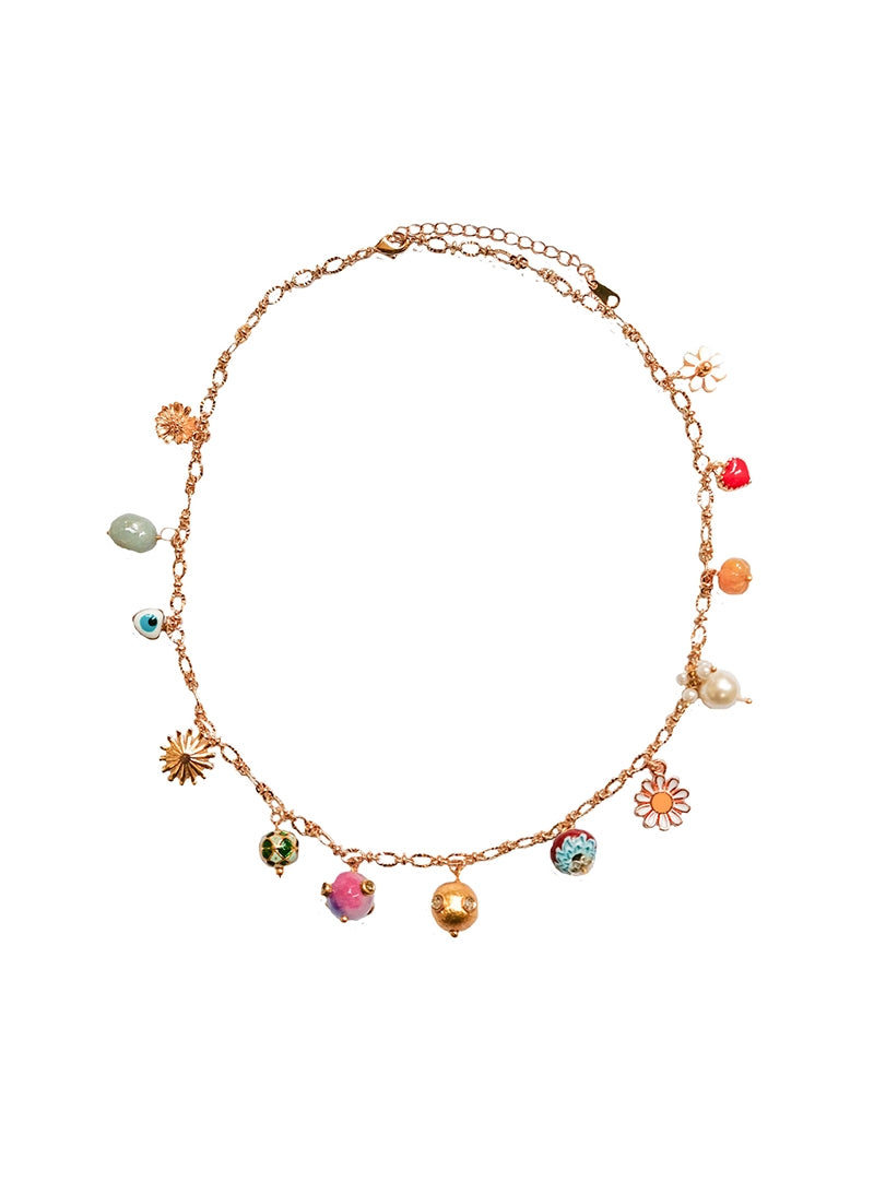 GRAY SINGLE CHAIN NECKLACE