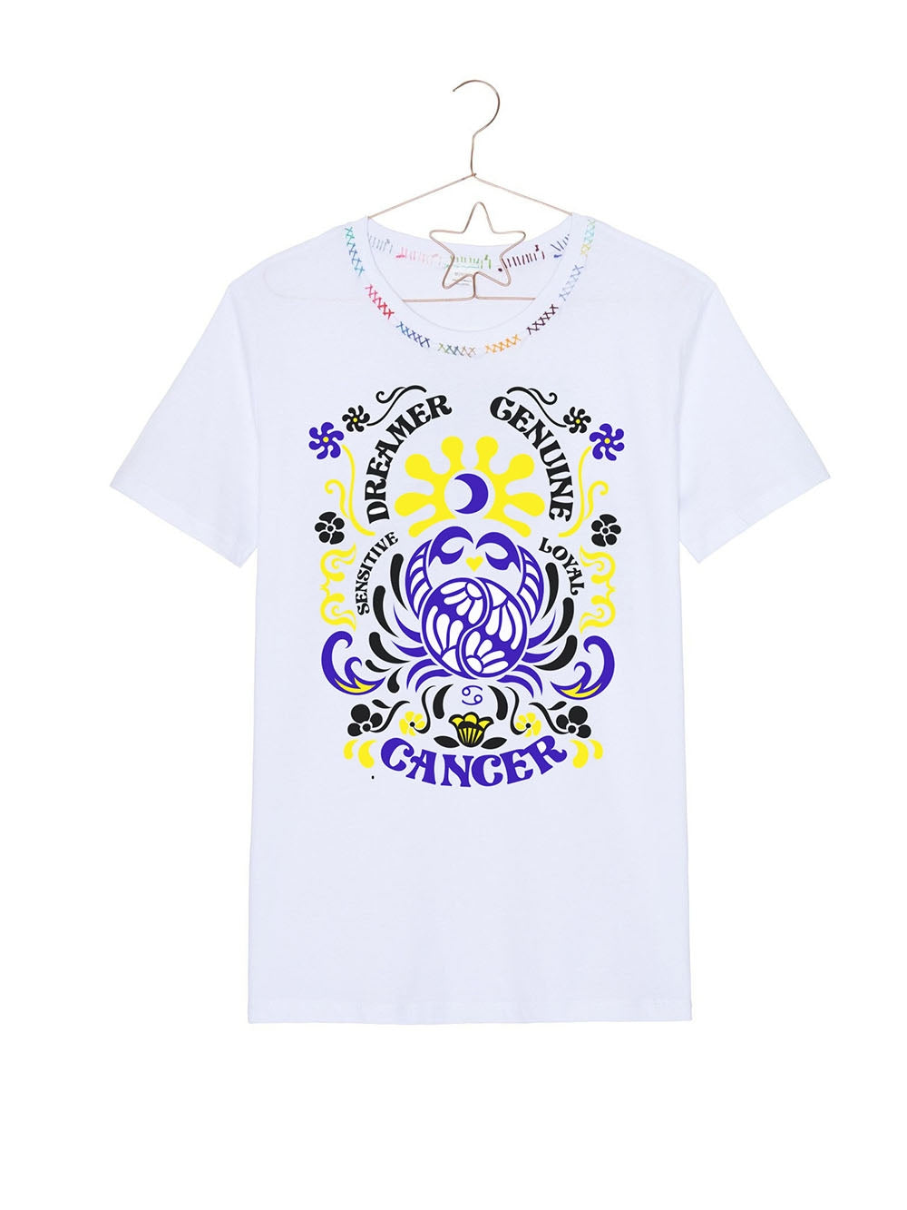 NEW ASTRO CANCER WHITE TEE-SHIRT