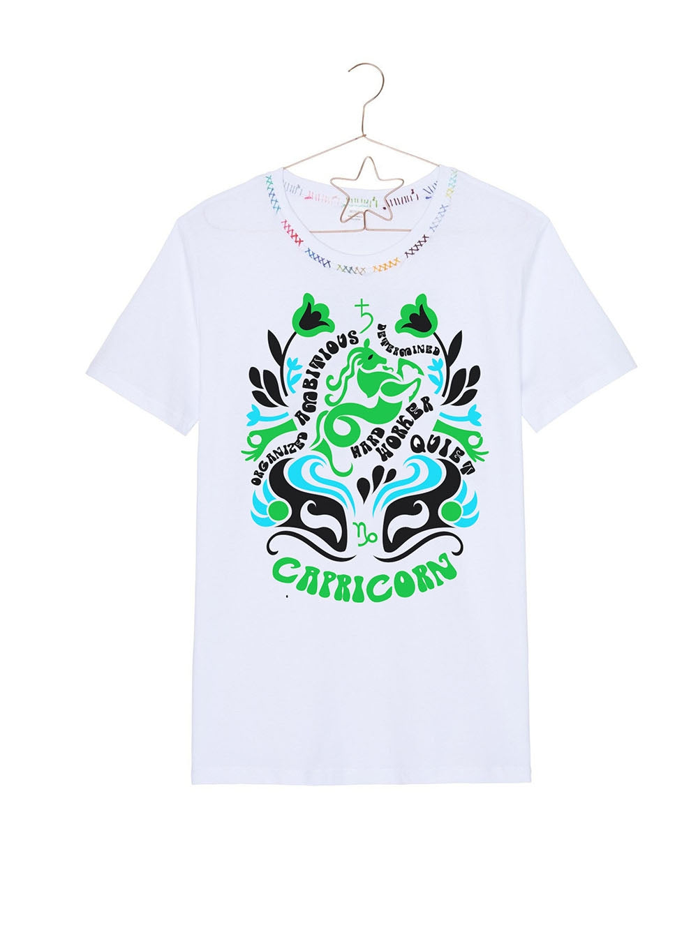 NEW ASTRO CAPRICORN WHITE TEE-SHIRT