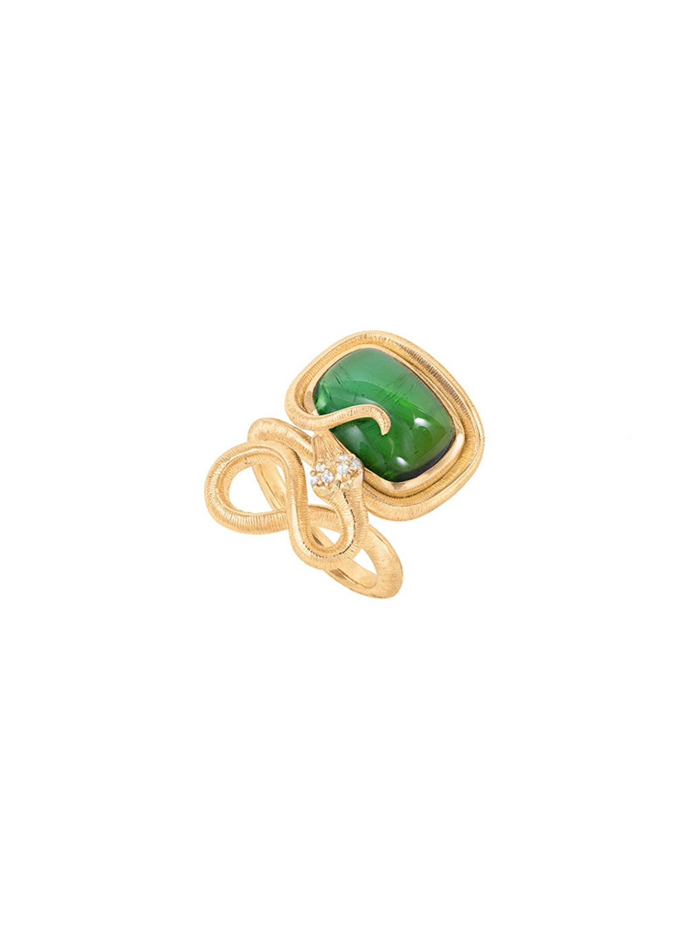 BAGUE SERPENT 18K TOURMALINE