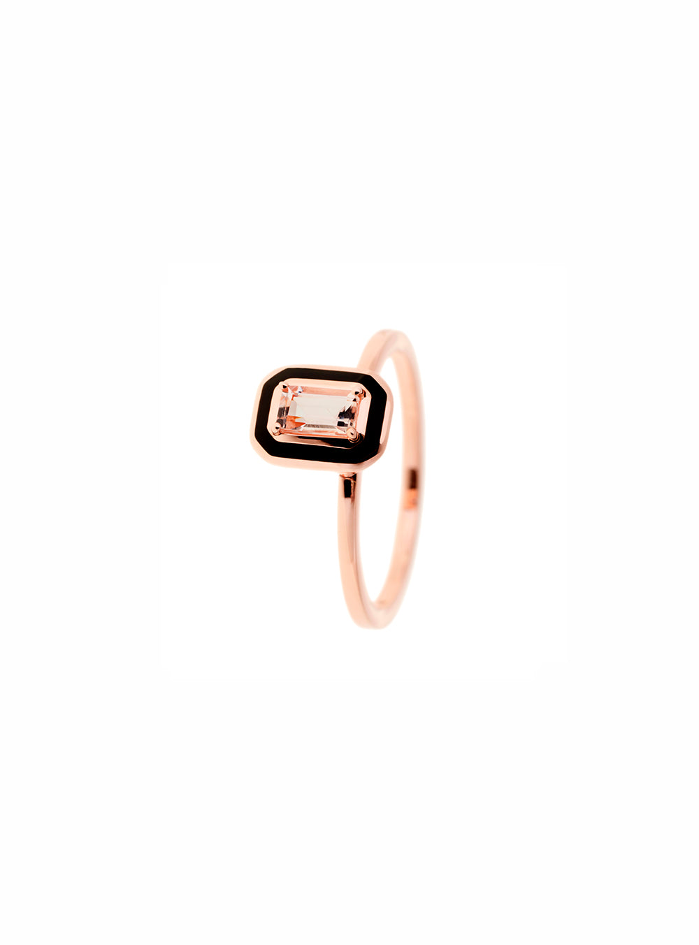 ENAMEL & MORGANITE RING