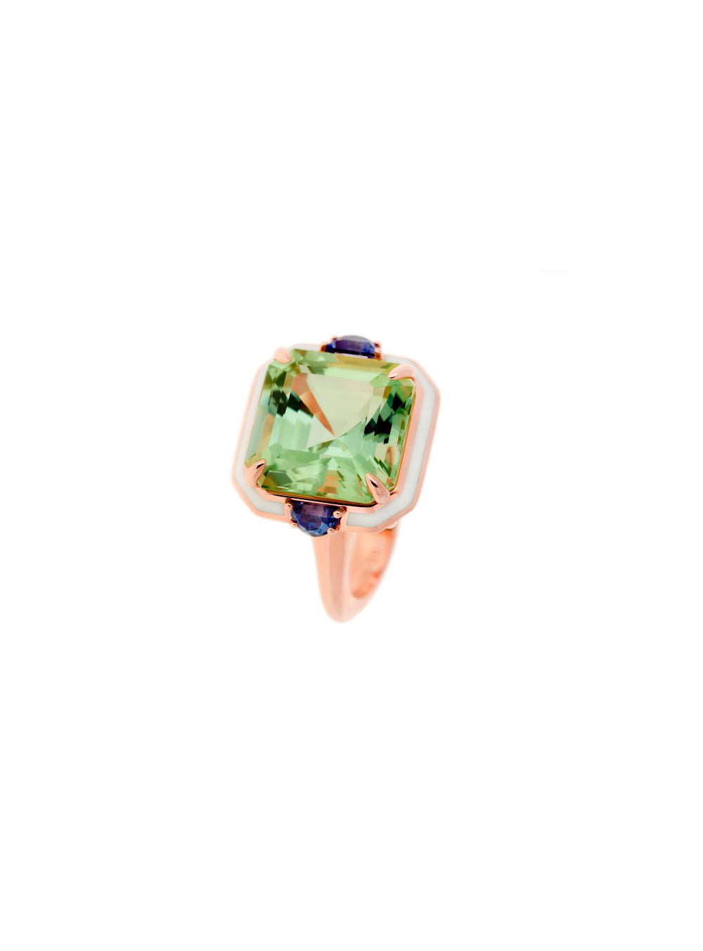 BAGUE ENAMEL SAPPH&TOURMALINE