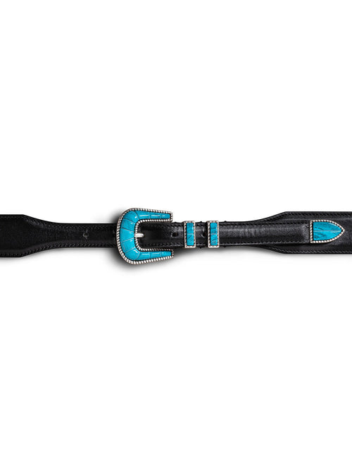 BELT CRAZY TURQUOISE & BLACK