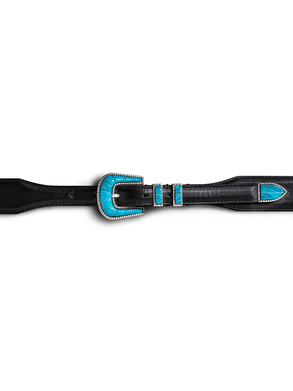 CEINTURE CRAZY TURQUOISE & NOIR