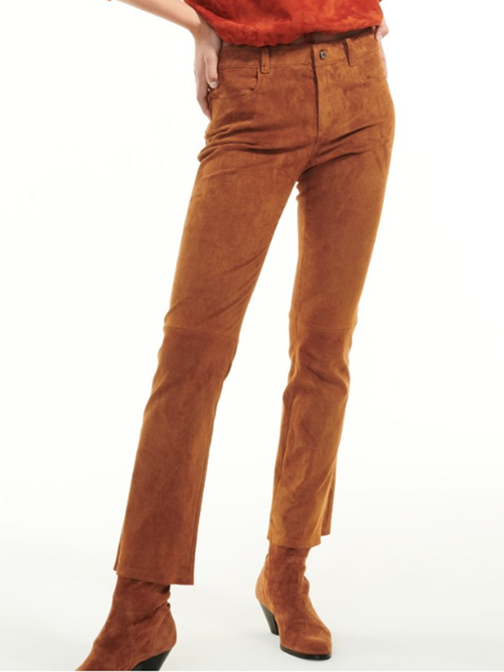 BROWN SUEDE DEAN TROUSERS