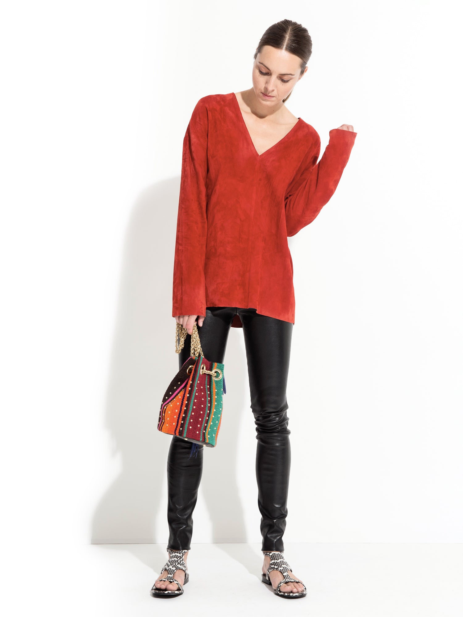 PANTALON CAROLYN CUIR PLONGÉ